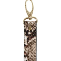 Porte clé anse imitation peau de serpent