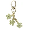 Porte-clé avec fleurs en métal L8,5cm (2 modèles)
