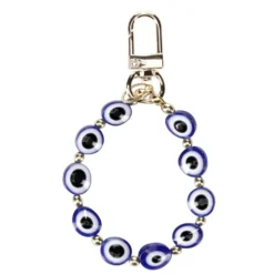 Porte-clé bracelet perle yeux L10cm (2 modèles)