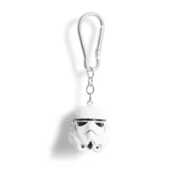 Porte-clé casque de soldat Star Wars silicone blanc