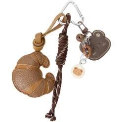 Porte-clé croissant marron L24cm (2 modèles)