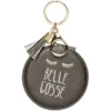 Porte clé double miroir avec inscription message effet simili