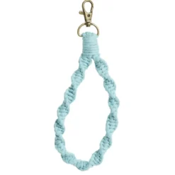 Porte-clé en macramé fil torsadé L20cm (2 modèles)