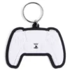 Porte-clé forme manette de PlayStation caoutchouc blanc