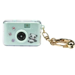 Porte clé kawaii appareil photo paparazzi bleu