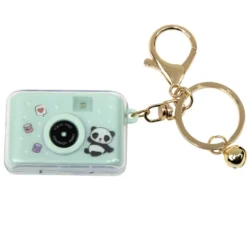 Porte clé kawaii appareil photo paparazzi bleu