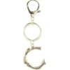 Porte clé lettre alphabet dorée