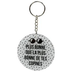 Porte clé miroir avec inscription message