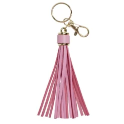 Porte clé pompon plastique coloré - 3 coloris