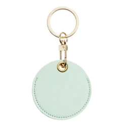 Porte clé rond simili - 3 coloris