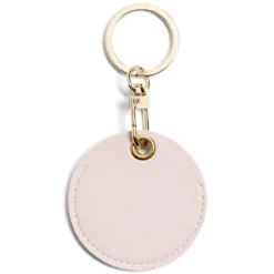 Porte clé rond simili - 3 coloris