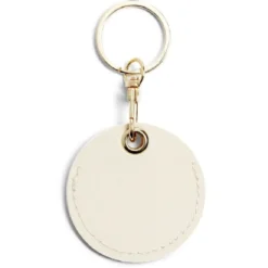 Porte clé rond simili - 3 coloris