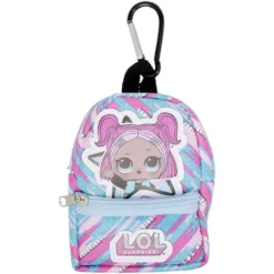 Porte clé sac à dos LOL avec accessoires papeterie L6xH10cm