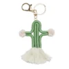 Porte clé tissé cactus ou arc-en-ciel