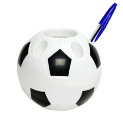 Porte crayon football forme ballon Ø10,5xH9,5cm