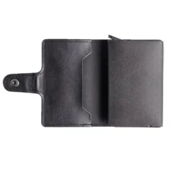 Portefeuille noir polyuréthane avec boitier RFID