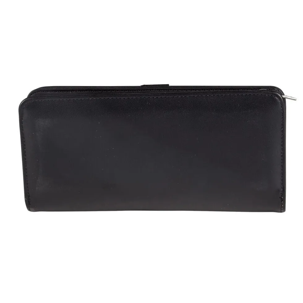 Porte feuille rectangulaire femme pu simili noir