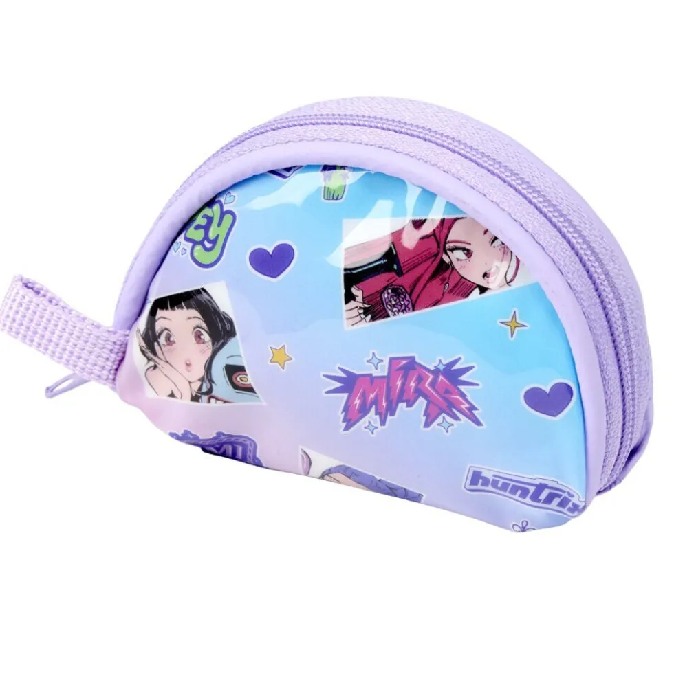 Porte-monnaie K-Pop Demon Hunter plastique rose et bleu 6,5x9cm