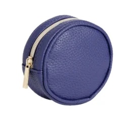 Porte-monnaie rond simili uni Ø9cm (6 modèles)
