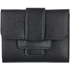Porte monnaie simili noir uni