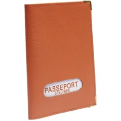 Porte passeport extérieur croute de cuir