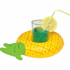 Porte verre gonflable ananas jaune