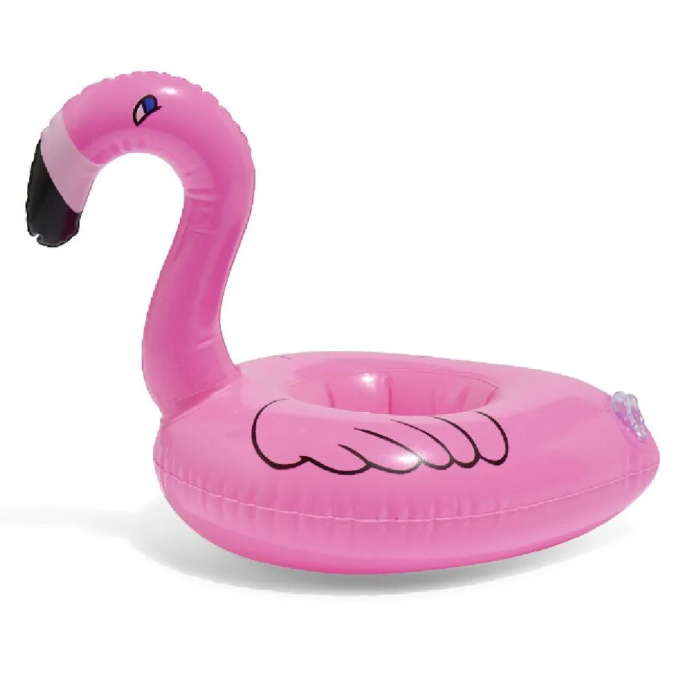 Porte verre gonflable flamant rose