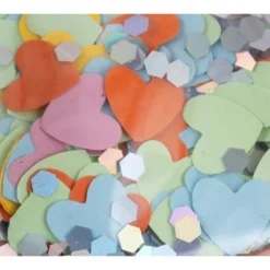 Porte-verre gonflable Funky forme coeur intérieur paillettes multicolores 17x20cm