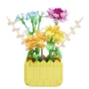 Pot avec fleurs en bloc de construction - 3 modèles