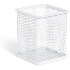 Pot à crayon métal mesh noir ou blanc 8x8cm