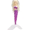 Poupée mannequin sirène plastique H30cm (2 modèles)