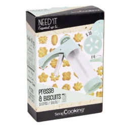 Presse à biscuits sucrés/salés 16 disques et 6 douilles