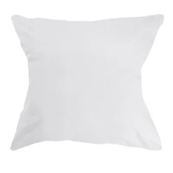 Protège oreiller tissu bouclette blanc 60x60cm