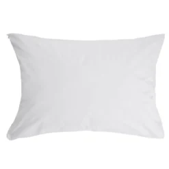 Protège oreiller tissu bouclette blanc 50x70cm