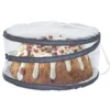 Protège plat rétractable filet tissu x2 - polyester Ø30xH14cm