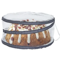 Protège plat rétractable filet tissu x2 - polyester Ø30xH14cm