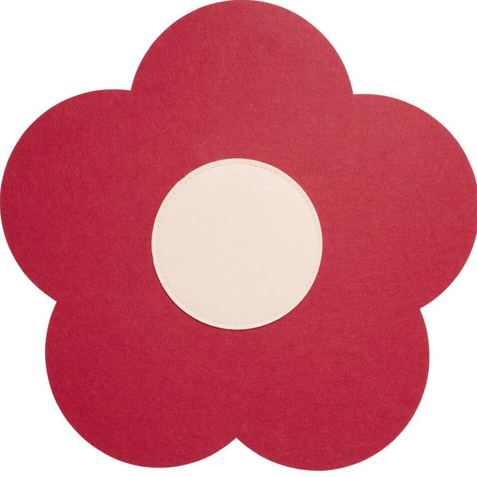 Protège-poêle x3 feutrine forme fleur Ø38cm (2 modèles)