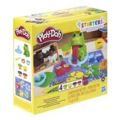 Pâte à modeler Play-Doh 4 pots avec moule et grenouille