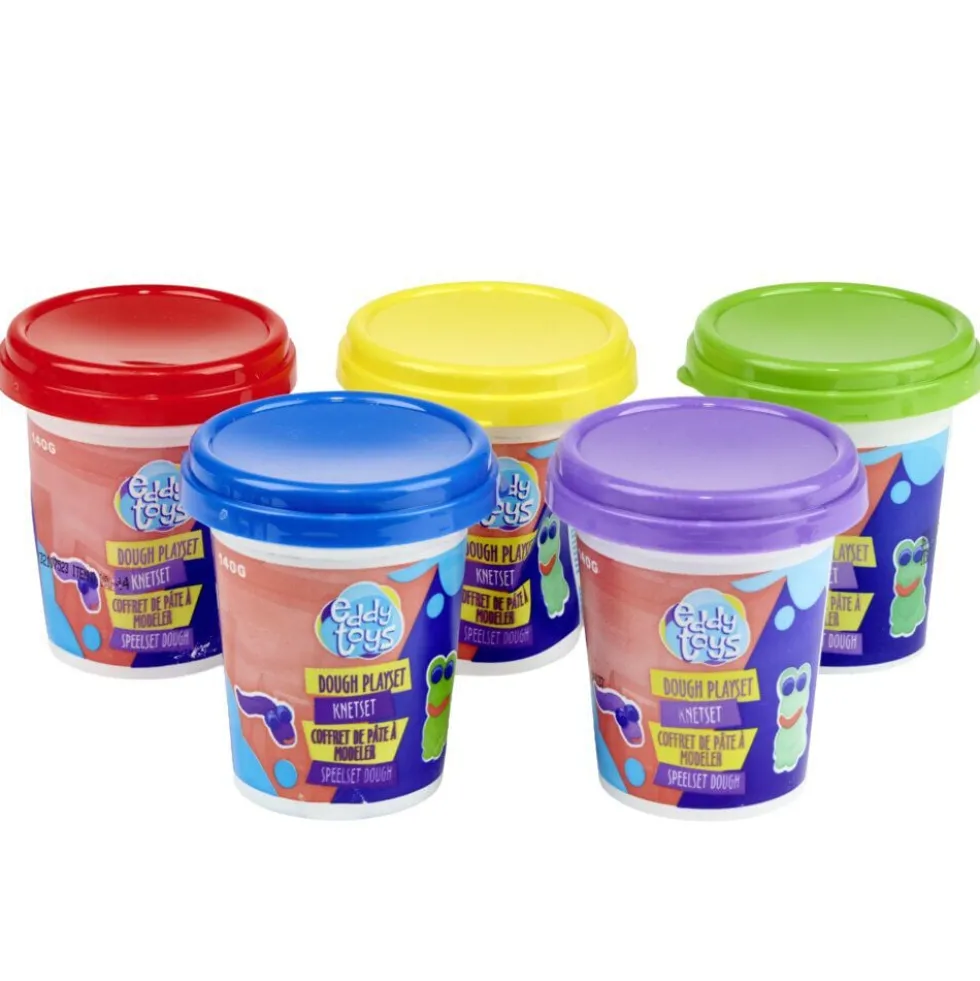 Pâte à modeler x5 pots multicolore 140g