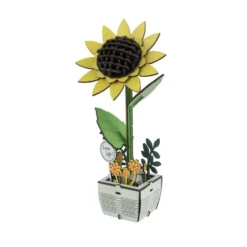 Puzzle 3D en bois fleur à poser 10x10xH22cm (4 modèles)