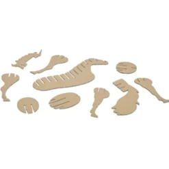Puzzle 3D en papier carton brun (4 modèles)