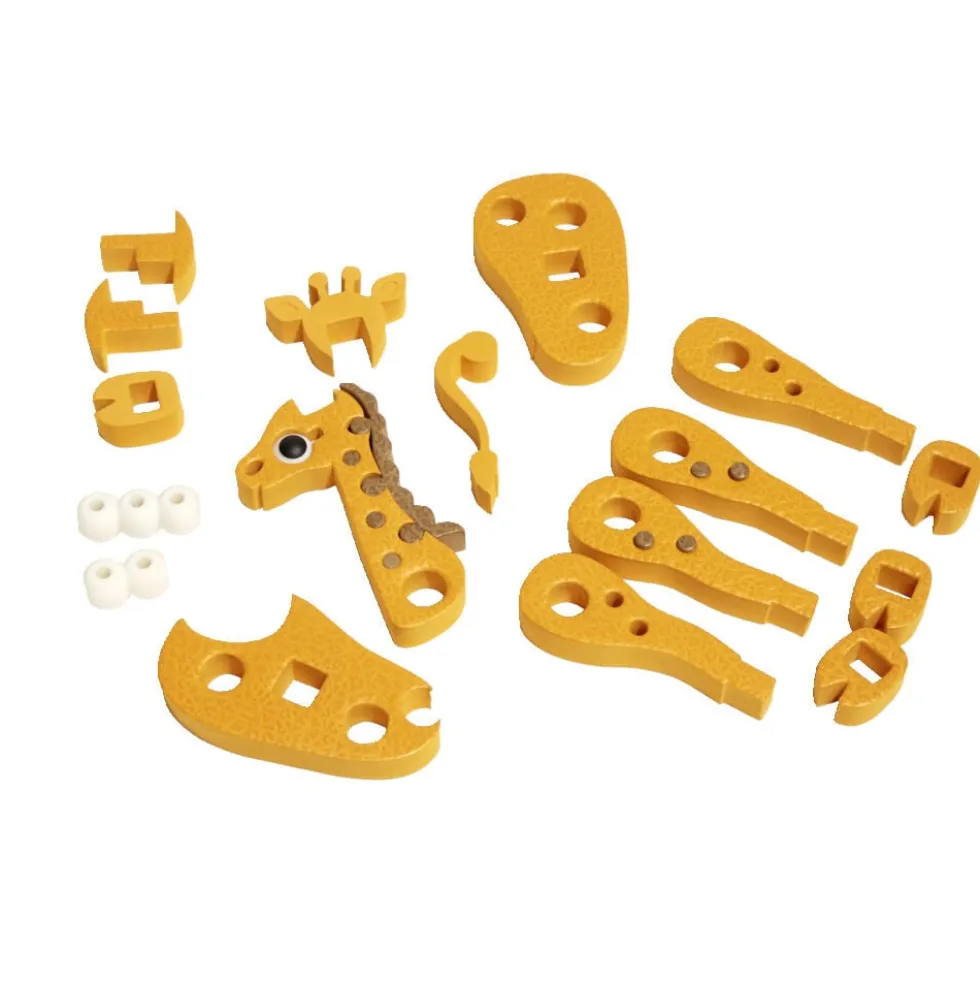 Puzzle 3D forme animaux H20cm - 2 modèles girafe ou crocodile