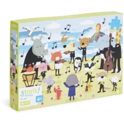 Puzzle enfant 100 pièces orchestre animal
