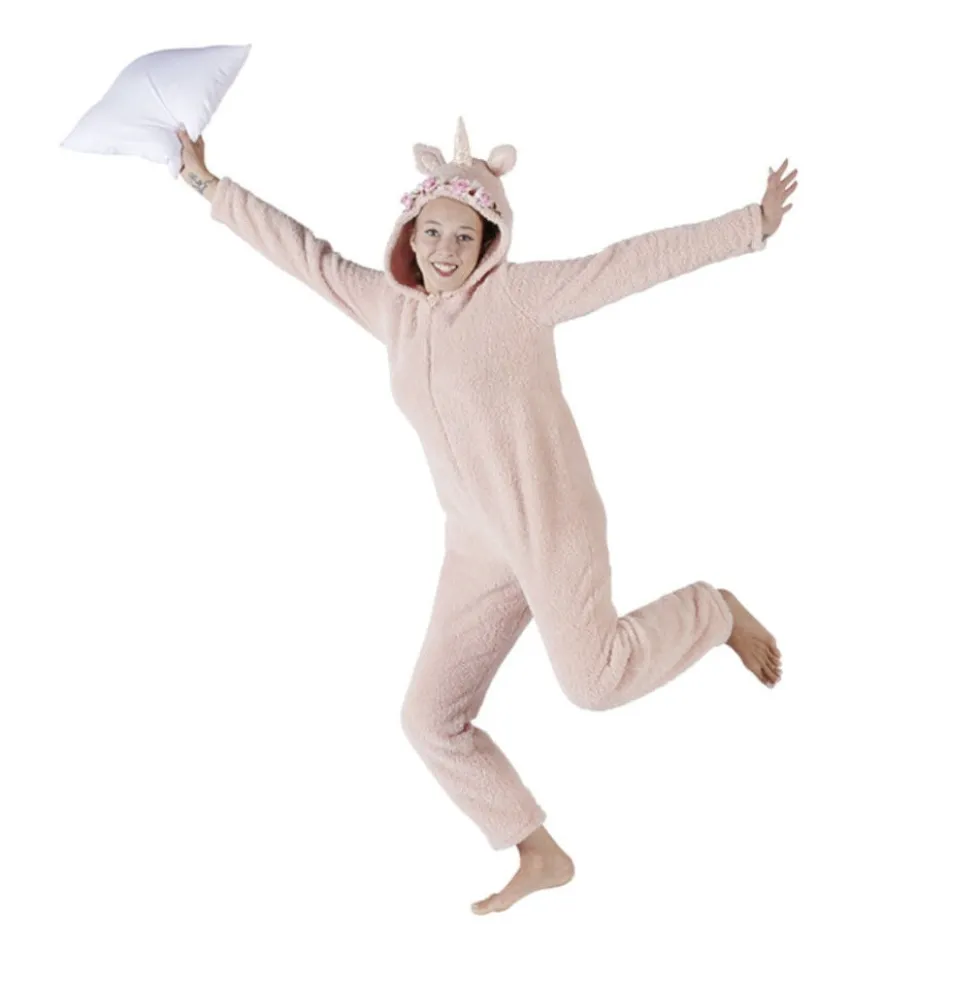 Pyjama combinaison licorne et fleurs Taille S