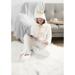 Pyjama combinaison princesse blanc doré femme Taille S
