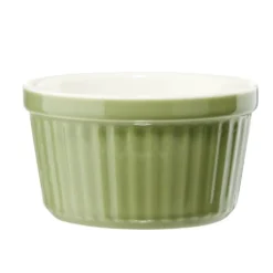 Ramequin céramique contour coloré Ø9xH5cm (3 modèles)