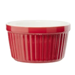Ramequin céramique contour coloré Ø9xH5cm (3 modèles)
