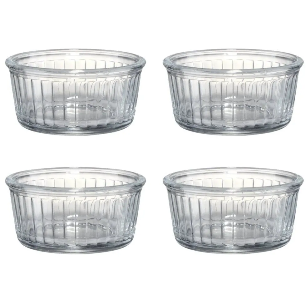 Ramequin individuel verre transparent x4