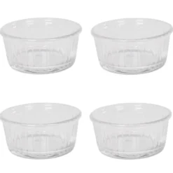 Ramequin individuel verre transparent x4
