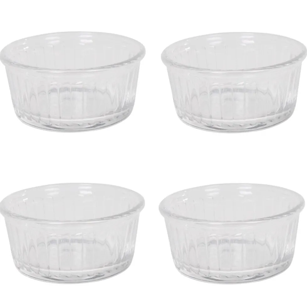 Ramequin individuel verre transparent x4